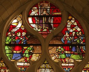 Detalje fra scenen for Salomons dom af French School